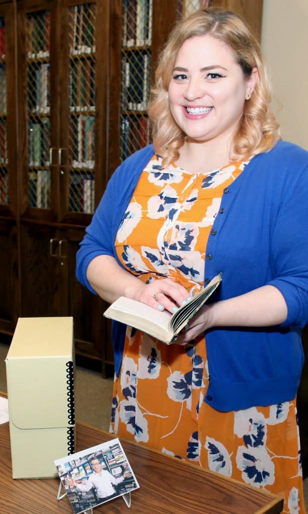 Julia Novakovic in research library