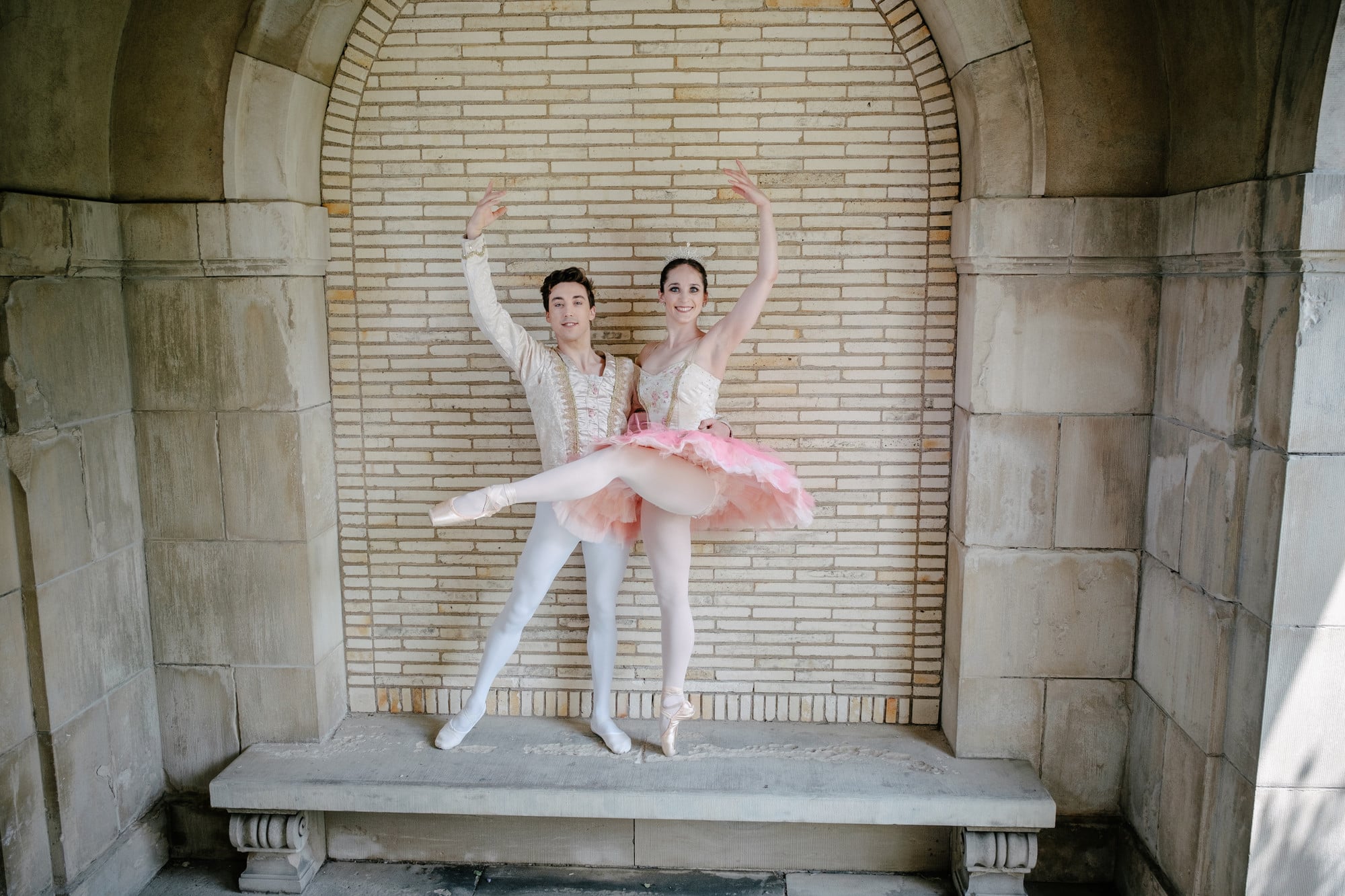 Nutcracker dancers pose