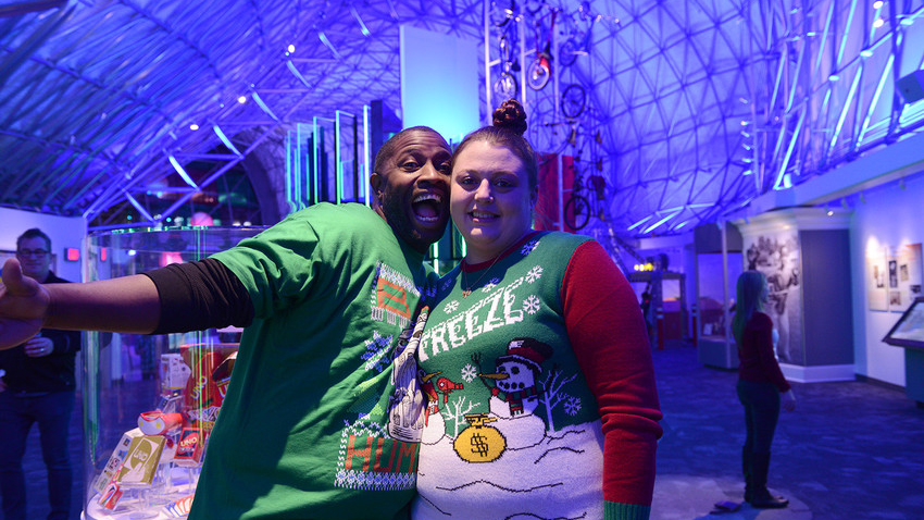 Couple at happiest hour event