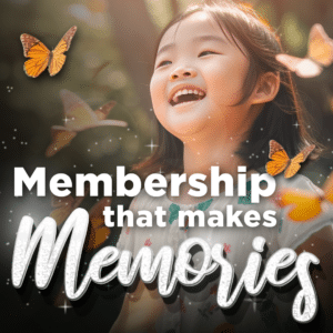 Membership makes memories smiling girl
