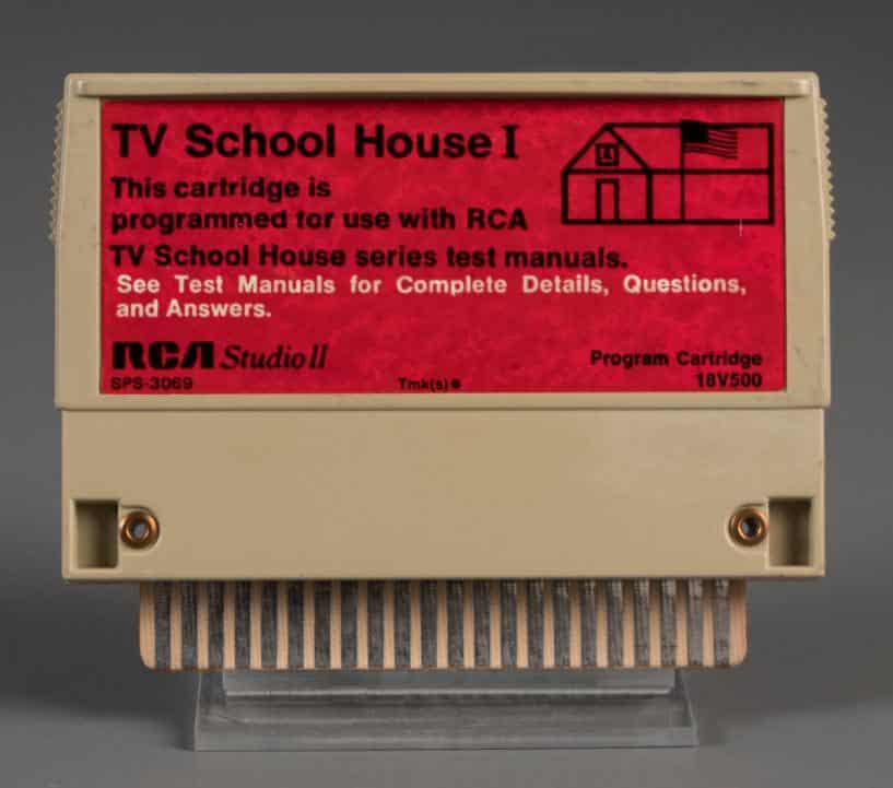 TV School House I cartridge for RCA Studio II, 1976. Object ID 116.9055, Gift of Raiford Guins. The Strong, Rochester, New York.