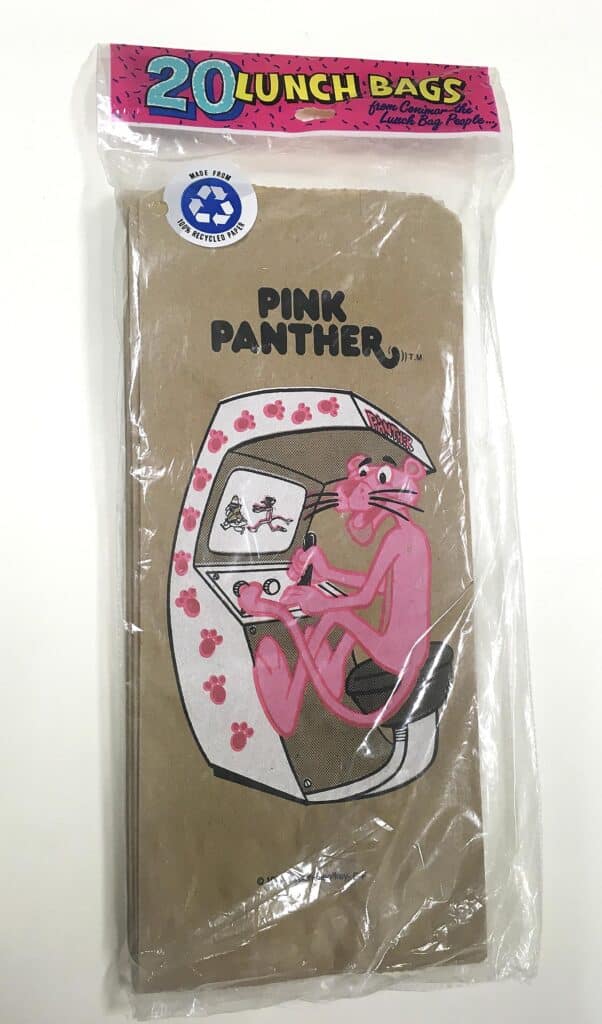 Pink Panther lunch bags, 2021, courtesy of the author.