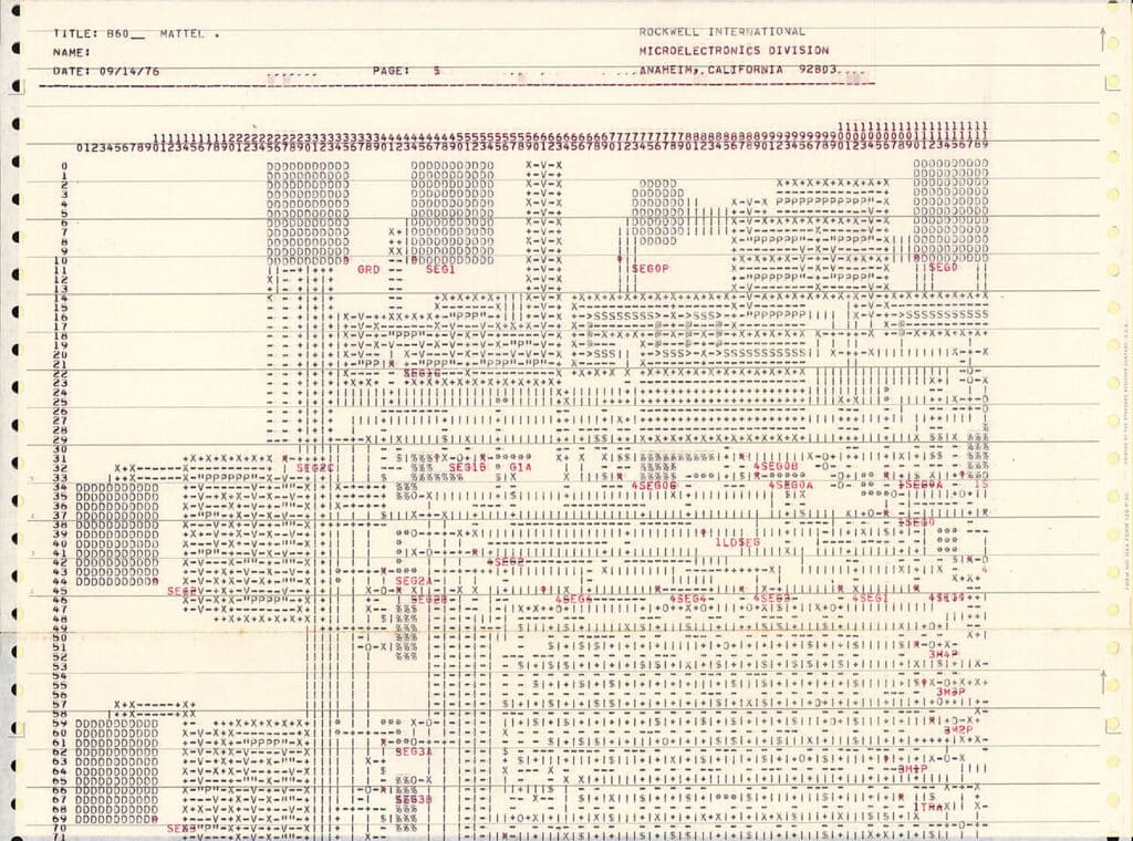 Page from “B60_ Mattel” printout, Mark Lesser, 1976. From the Mark B. Lesser papers, 1973-1999. The Strong, Rochester, New York.