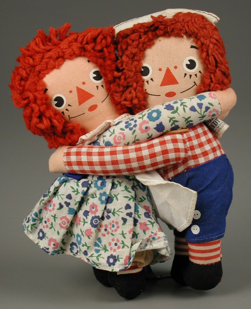 Raggedy Ann and Andy hugging doll set, about 1970. The Strong, Rochester, New York.