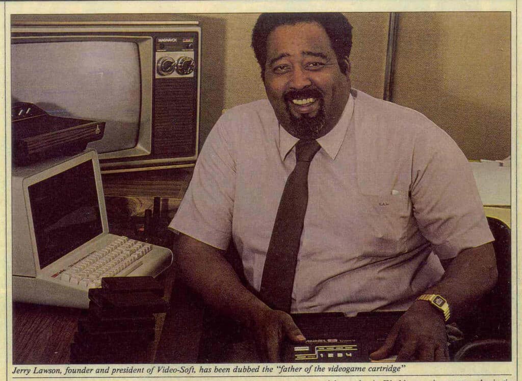 Photo of Jerry Lawson in Black Enterprise magazine, December 1982 ,from the Michael Newman journal articles collection, The Strong, Rochester, New York