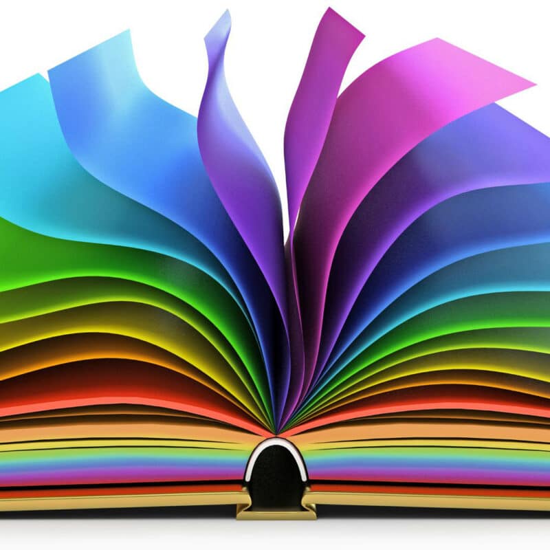 Book with Rainbow Pages