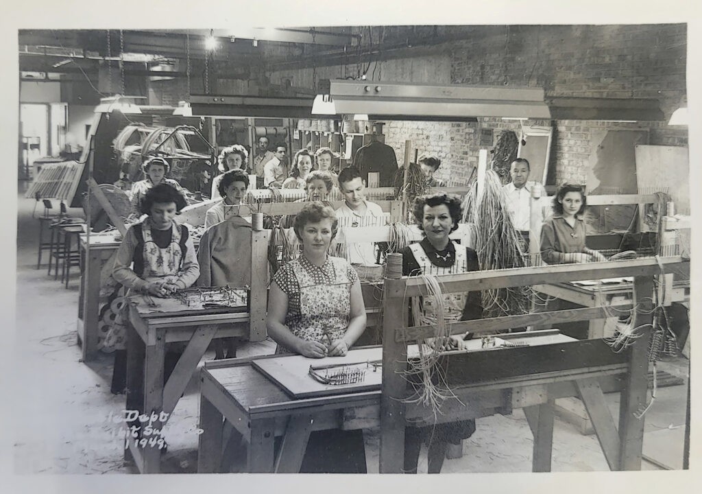 Photograph of workers at Exhibit Supply Co. factory, 1949, The Strong, Rochester, New York.