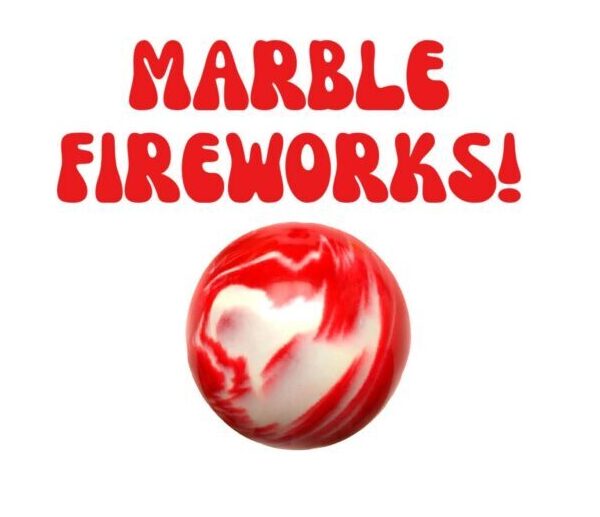 Marble Fireworks photo with Red Marble