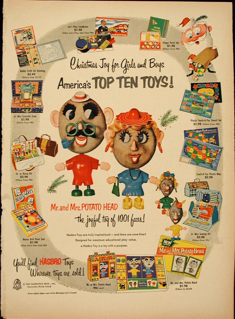 Mr. and Mrs. Potato Head advertisement, 1953. The Strong, Rochester, New York.