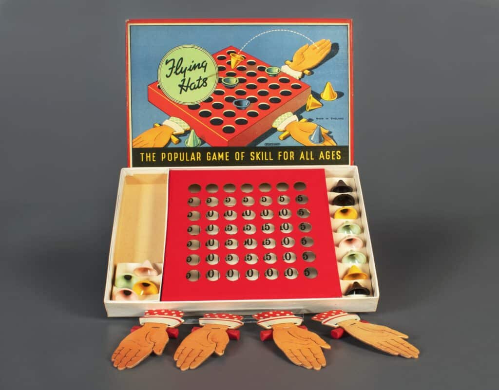 Flying Hats game, Spear Games, Enfield, England, about 1945. The Strong, Rochester, New York.