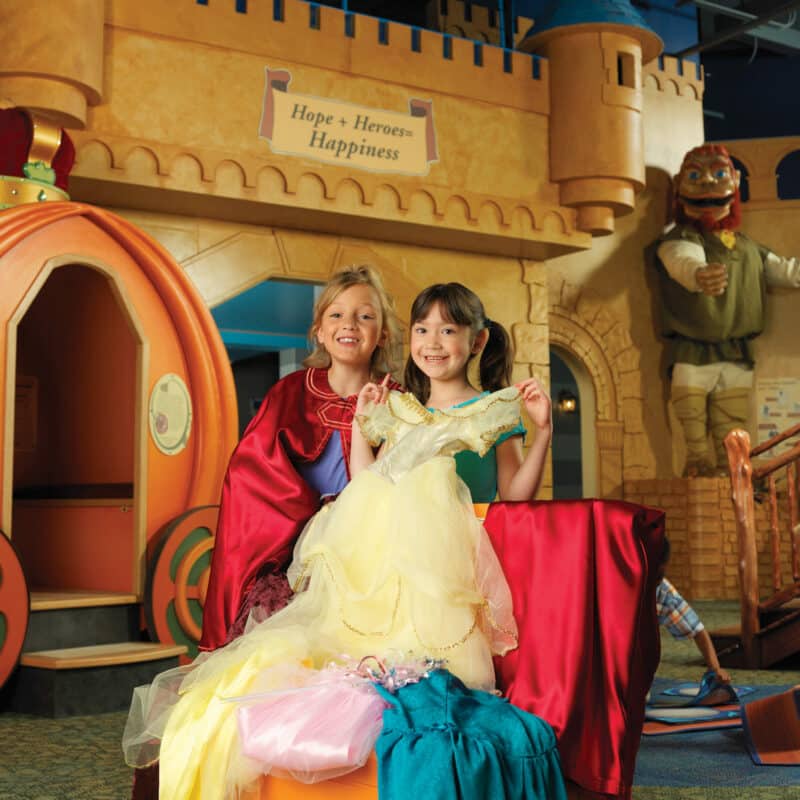 Children dressed up in Fairytale exhibit