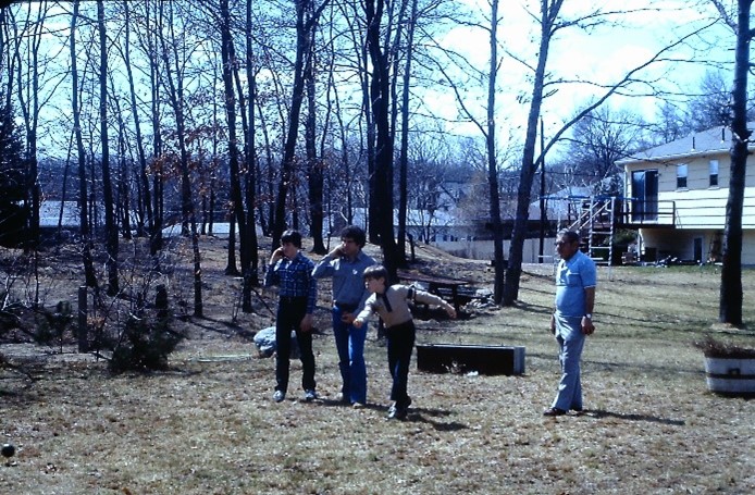 Image of the author playing bocce with Uncle Angelo.