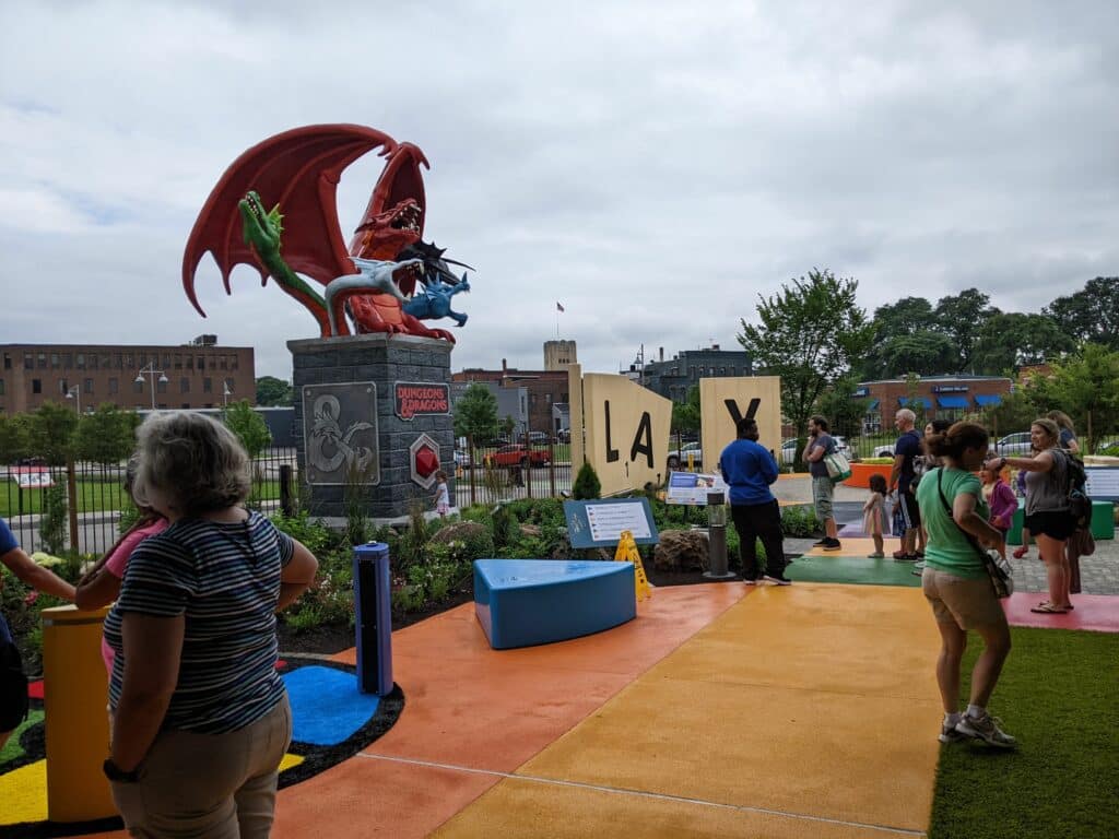 Image of Tiamat in Hasbro Game Park, The Strong, Rochester, New York.