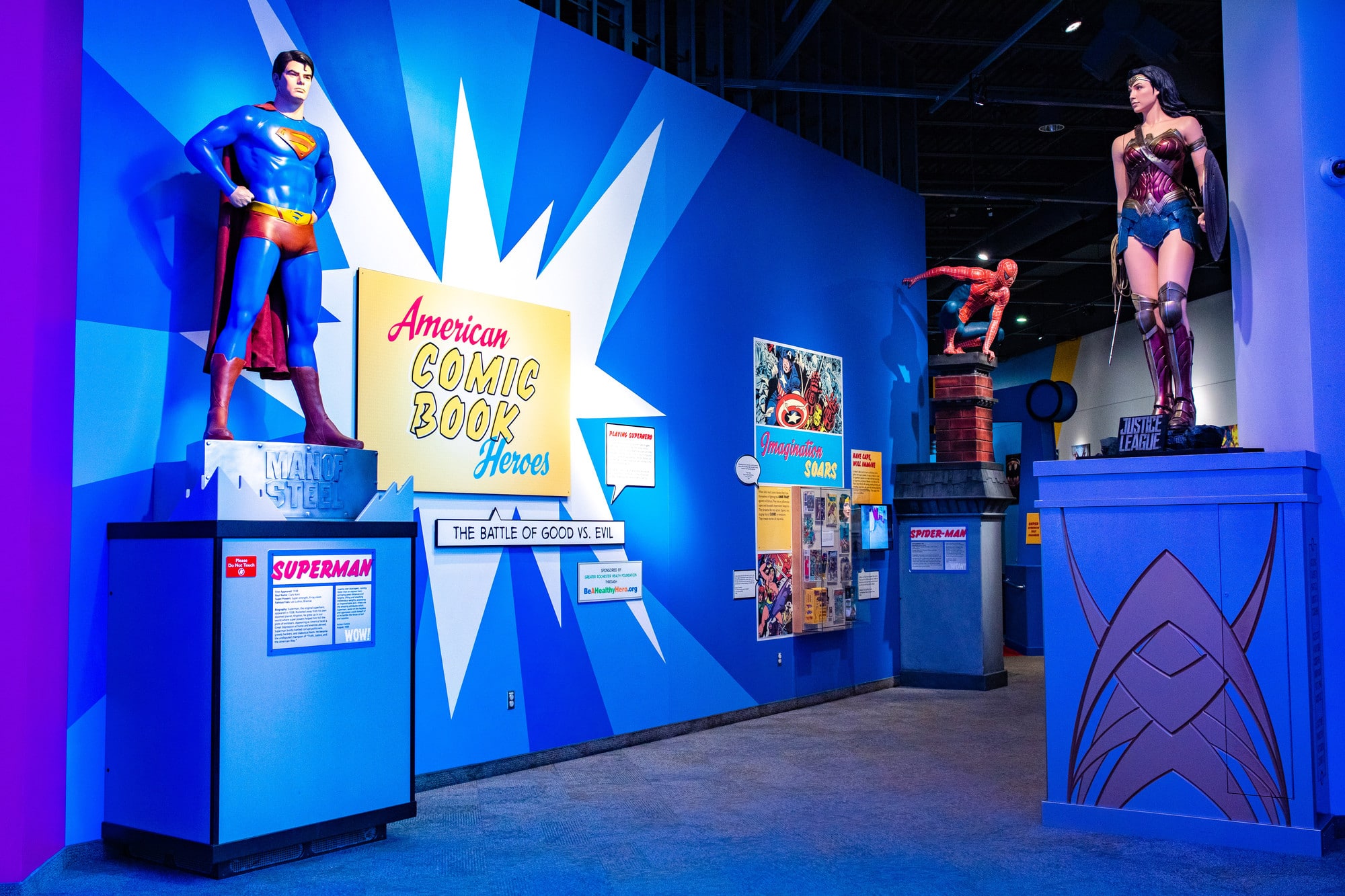 Entrance to American Comic Book Heroes exhibit