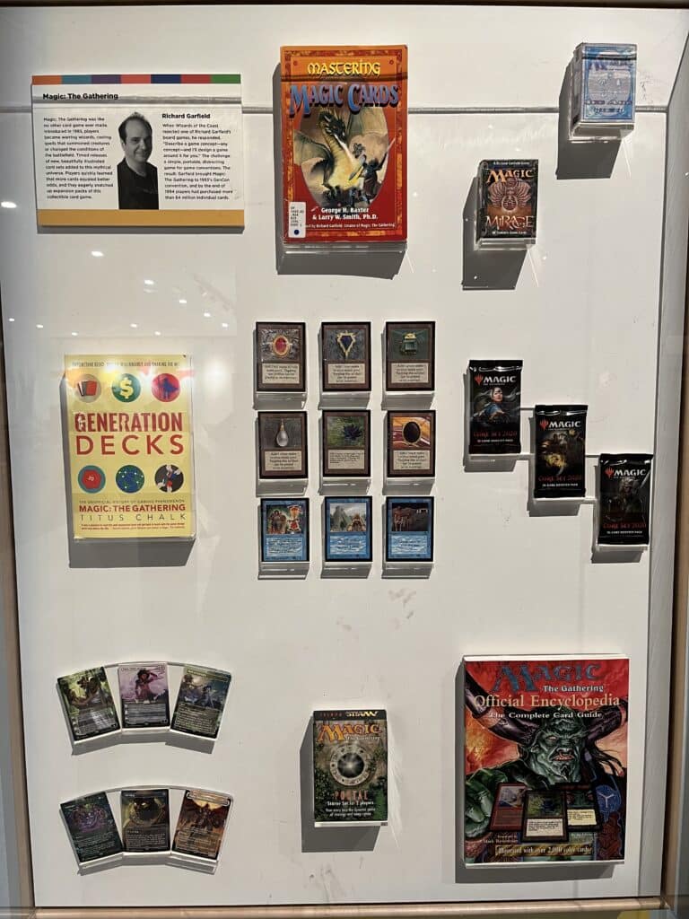 One of the displays about Magic: The Gathering, the first-ever collectible card game, at The Strong, Rochester, New York.