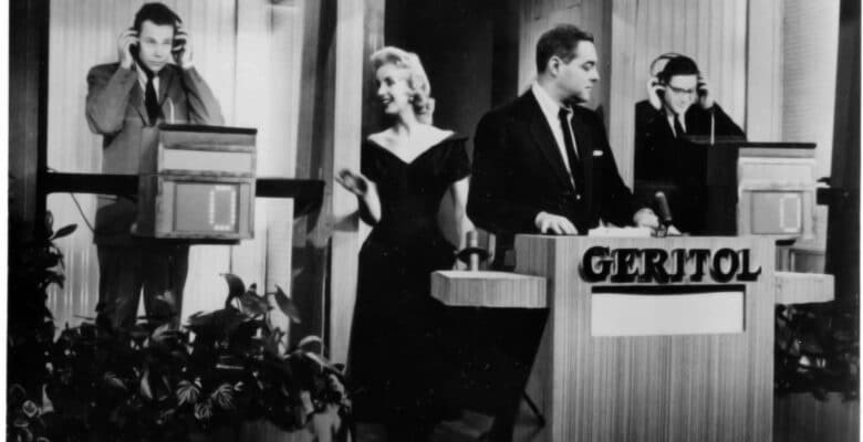 Set of a 1950s quiz show