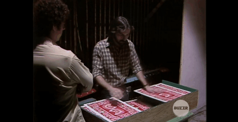 Contestants with giant cards on Card Sharks