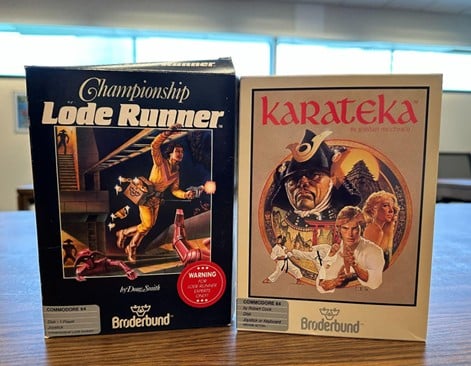 Copies of Championship Lode Runner and Karateka, The Strong National Museum of Play, Rochester, NY.