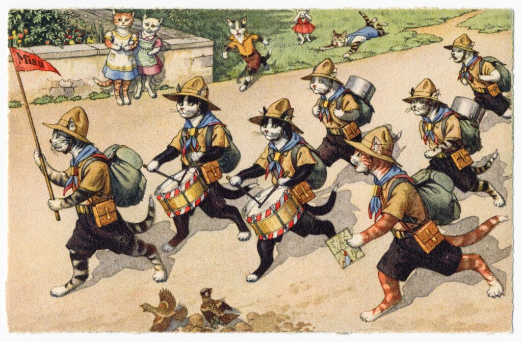 Mainzer Dressed Cat Postcards, 1940-1960, gift of Richard LeRoy in memory of Ruth Hanford Munn, The Strong, Rochester, New York