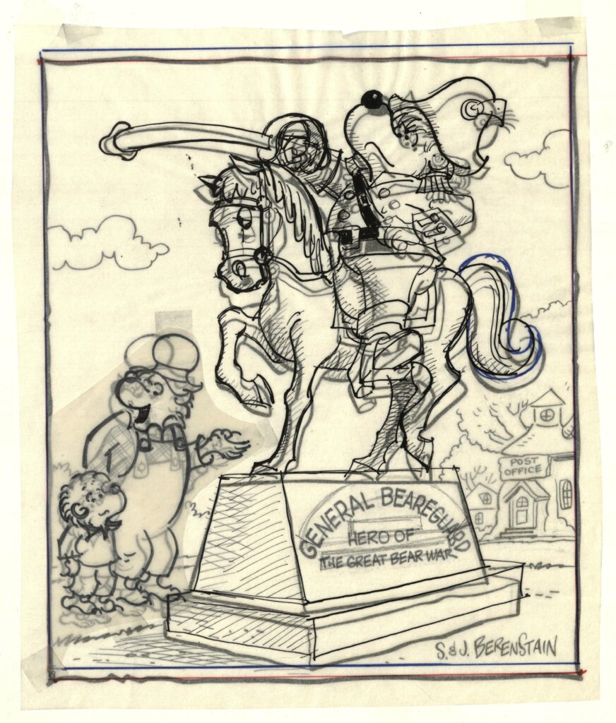 General Beareguard sketch from the Stan and Jan Berenstain papers. The Strong National Museum of Play, Rochester, New York.