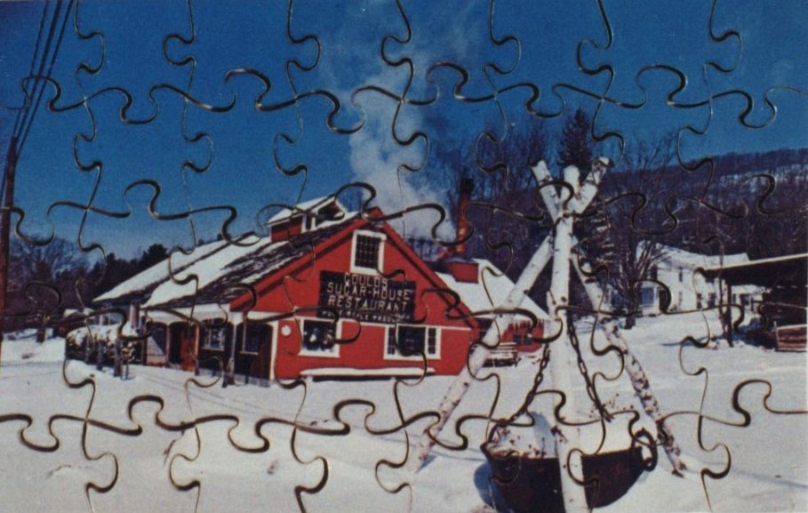  Jigsaw puzzle, “Gould’s Sugar House and Making Syrup, about 1996. The Strong National Museum of Play, Rochester, New York.
