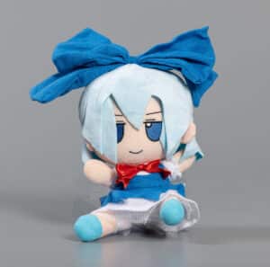 Japanese indie games doll with big blue bow