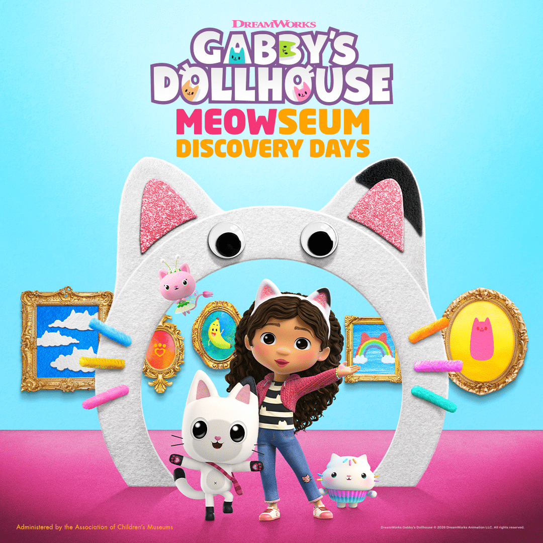 Gabby's dollhouse graphic with characters